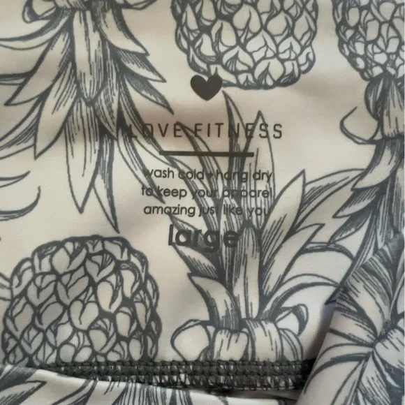 Love Fitness Pineapplee Legging Full Length White size large - Picture 4 of 9